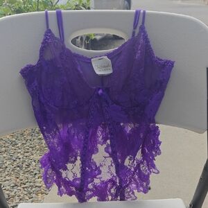 Intimate Attitudes Purple Lace Chemise
